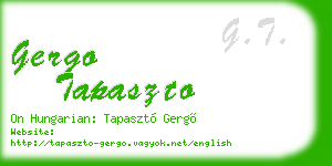 gergo tapaszto business card